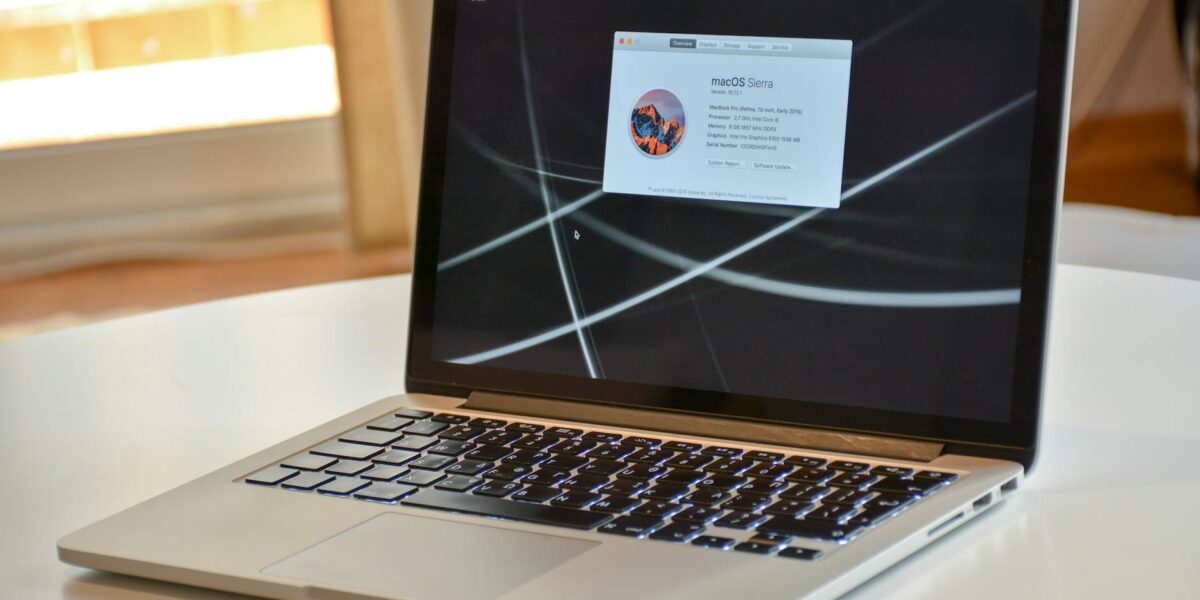A stylish MacBook Pro laptop showcasing macOS Sierra, highlighting modern technology and design.