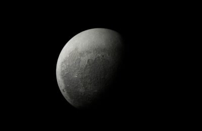 A striking view of a half moon illuminating the night sky, perfect for astronomical themes.