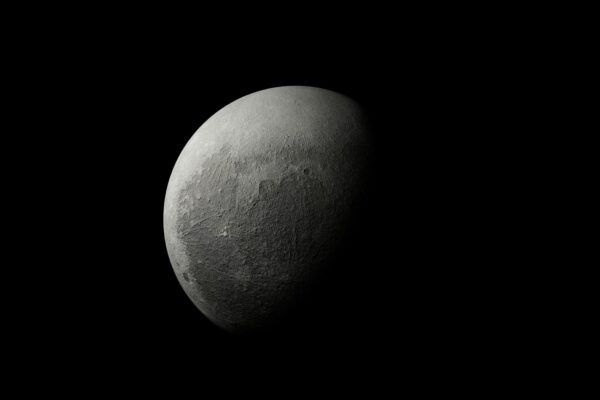 A striking view of a half moon illuminating the night sky, perfect for astronomical themes.