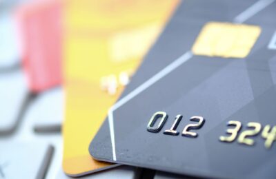 High-quality close-up of credit and debit cards, highlighting technology and security.