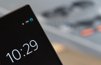 Focused image of a smartphone showing a 10:29 time with blurred background.