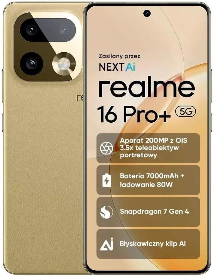realme 16 Pro+ 5G 12/512GB Złoty